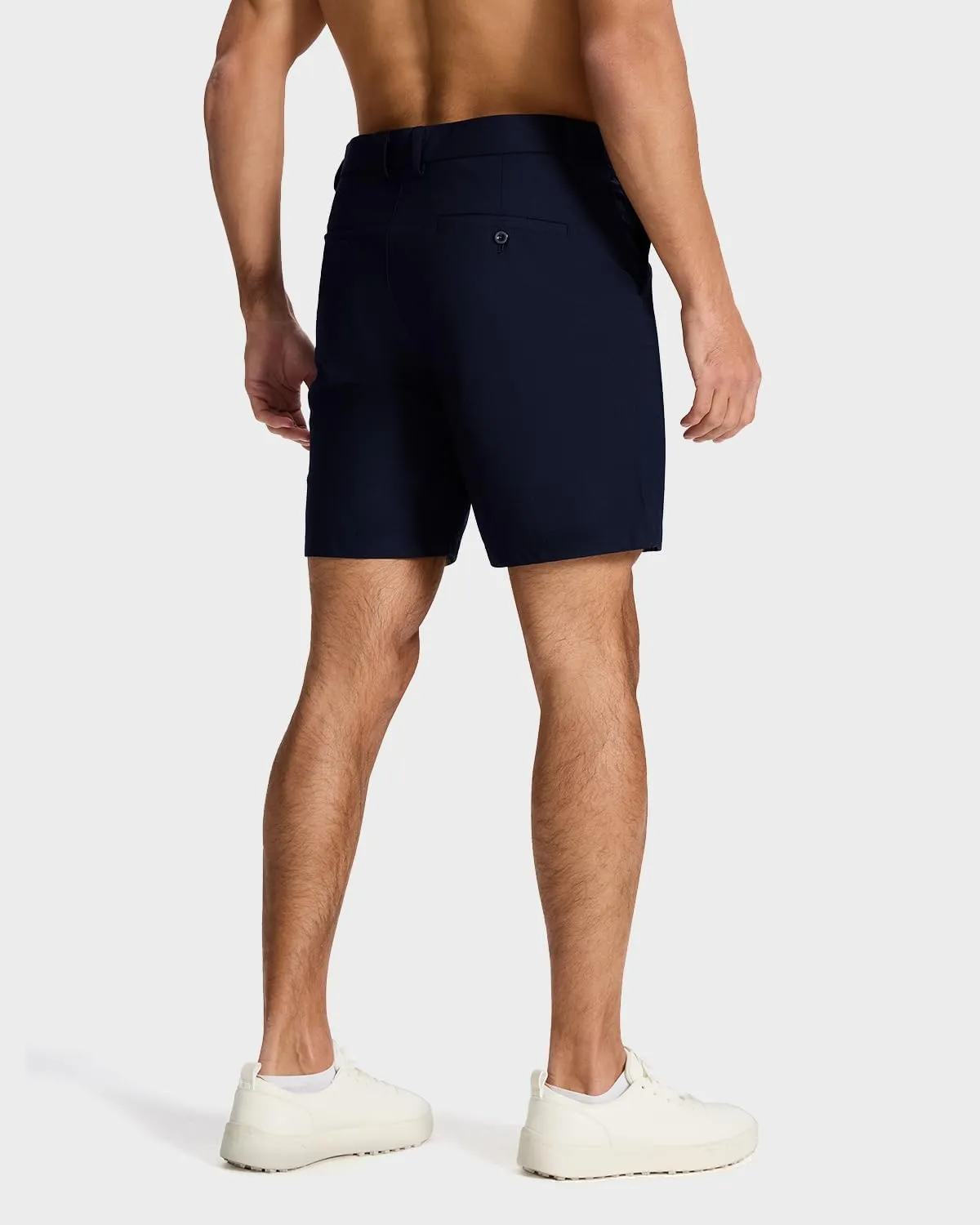 Men's Classic Fit 7/11 Inch Golf Shorts Lightweight Long Stretch Hiking Short with 4 Pockets for Casual Work