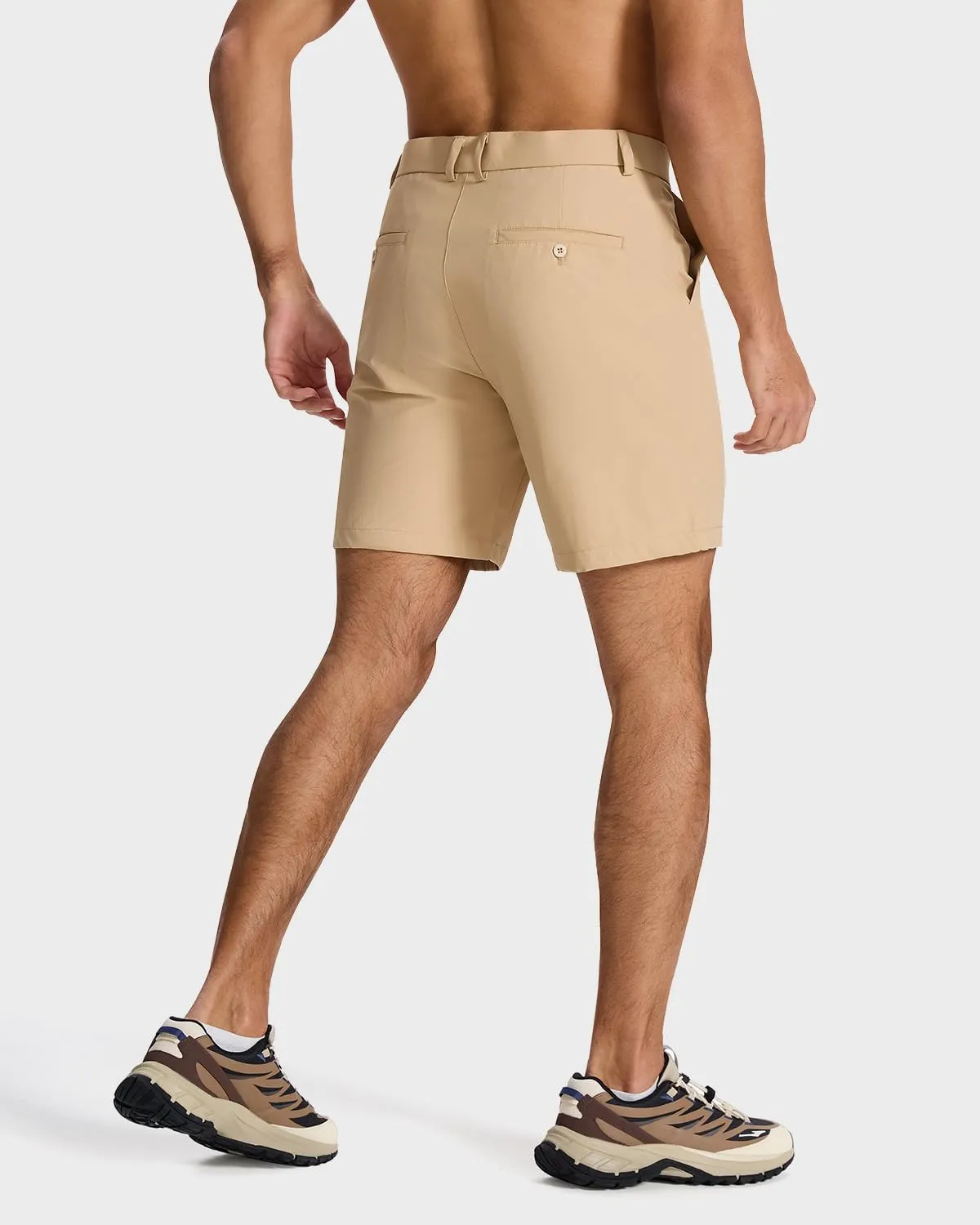 Men's Classic Fit 7/11 Inch Golf Shorts Lightweight Long Stretch Hiking Short with 4 Pockets for Casual Work