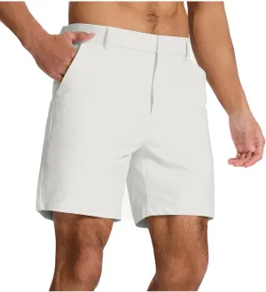 Men's Classic Fit 7/11 Inch Golf Shorts Lightweight Long Stretch Hiking Short with 4 Pockets for Casual Work