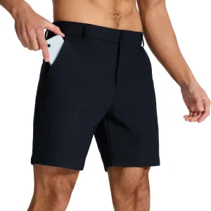 Men's Classic Fit 7/11 Inch Golf Shorts Lightweight Long Stretch Hiking Short with 4 Pockets for Casual Work