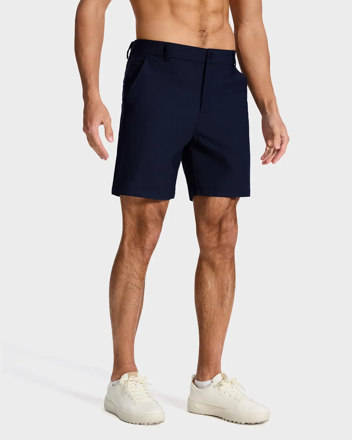 Men's Classic Fit 7/11 Inch Golf Shorts Lightweight Long Stretch Hiking Short with 4 Pockets for Casual Work