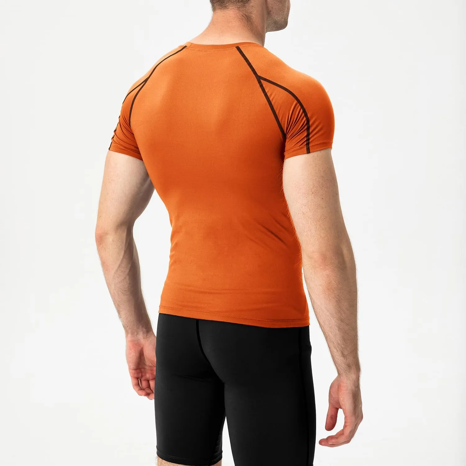 Men's Compression Shirts Short Sleeve Breathable Sports Athletic Quick Dry Tops Workout Base Layer Cycling T-Shirts