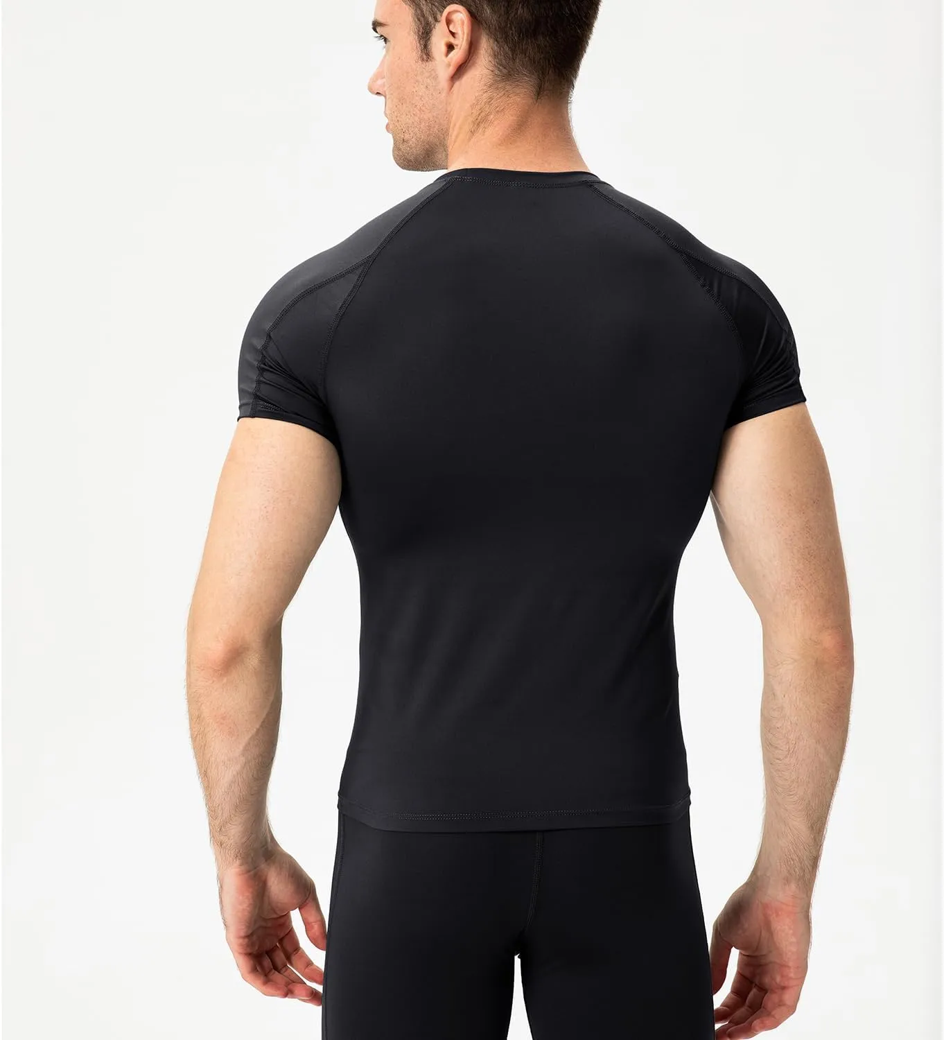 Men's Compression Shirts Short Sleeve Breathable Sports Athletic Quick Dry Tops Workout Base Layer Cycling T-Shirts
