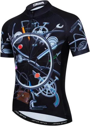 Men's Cycling Jersey Short Sleeve Breathable Biking Shirts Summer Bicycle Tops Quick Dry