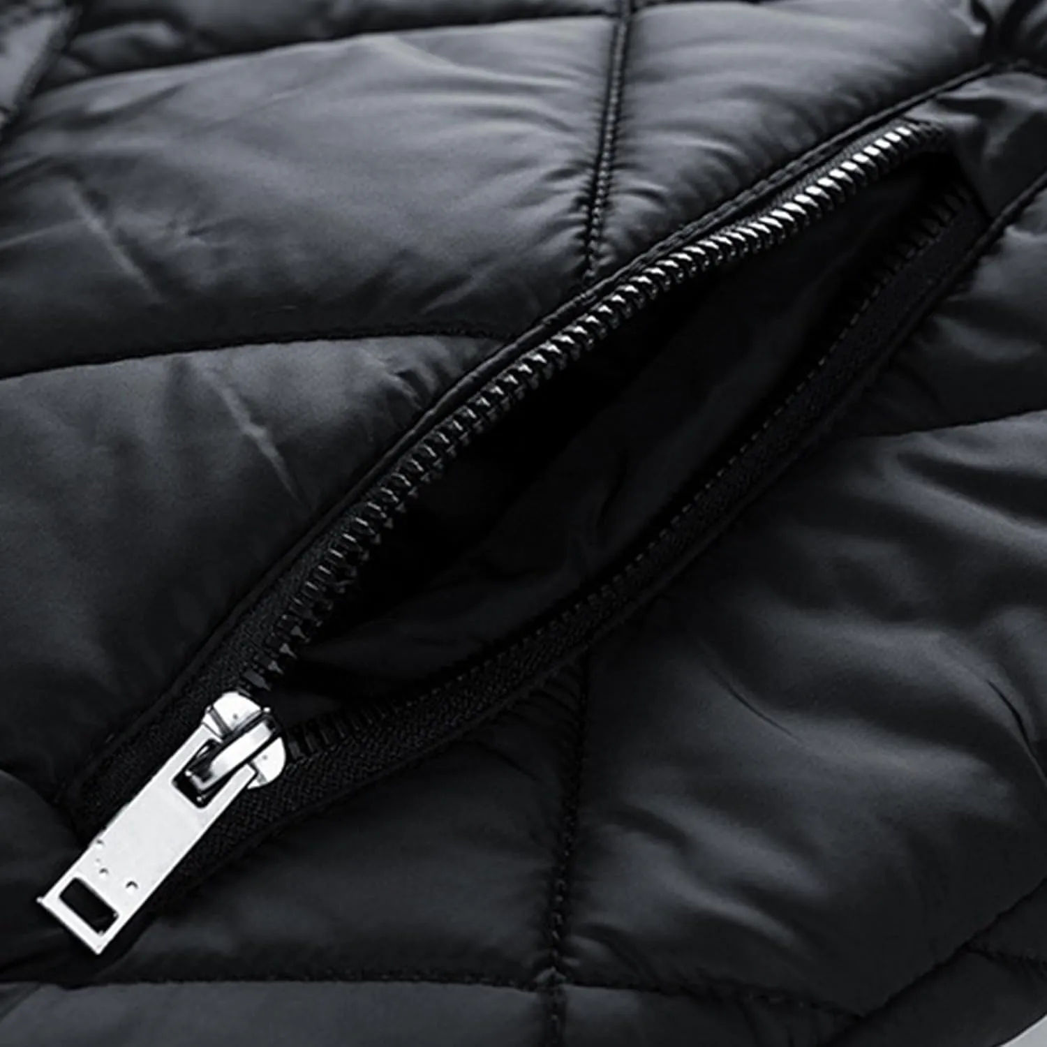 Mens Diamond Quilted Jacket Cotton Sportwear Full Zipper Bomber Coats Lightweight Padded Windbreaker Jackets