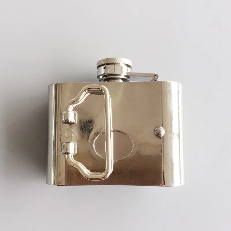 Men's DIY 2oz. Bull Head Leather Belt with Hidden Flask