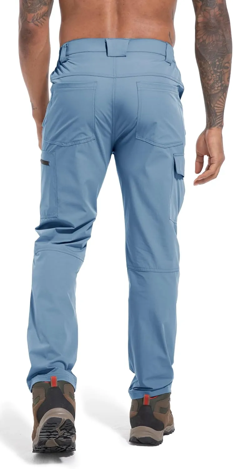 Men's Lightweight Hiking Cargo Work Pants Quick Dry Water Resistant Fishing Travel Climbing Outdoor Stretch Pants