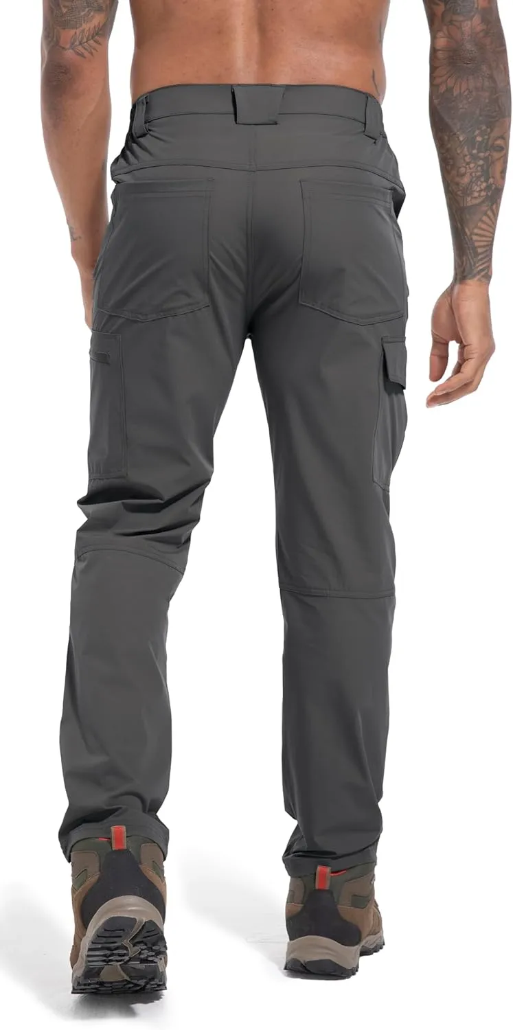 Men's Lightweight Hiking Cargo Work Pants Quick Dry Water Resistant Fishing Travel Climbing Outdoor Stretch Pants
