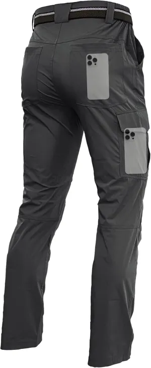 Men's Lightweight Hiking Cargo Work Pants Quick Dry Water Resistant Fishing Travel Climbing Outdoor Stretch Pants