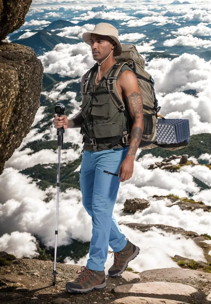 Men's Lightweight Hiking Cargo Work Pants Quick Dry Water Resistant Fishing Travel Climbing Outdoor Stretch Pants