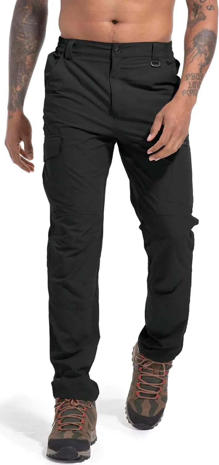Men's Lightweight Hiking Cargo Work Pants Quick Dry Water Resistant Fishing Travel Climbing Outdoor Stretch Pants