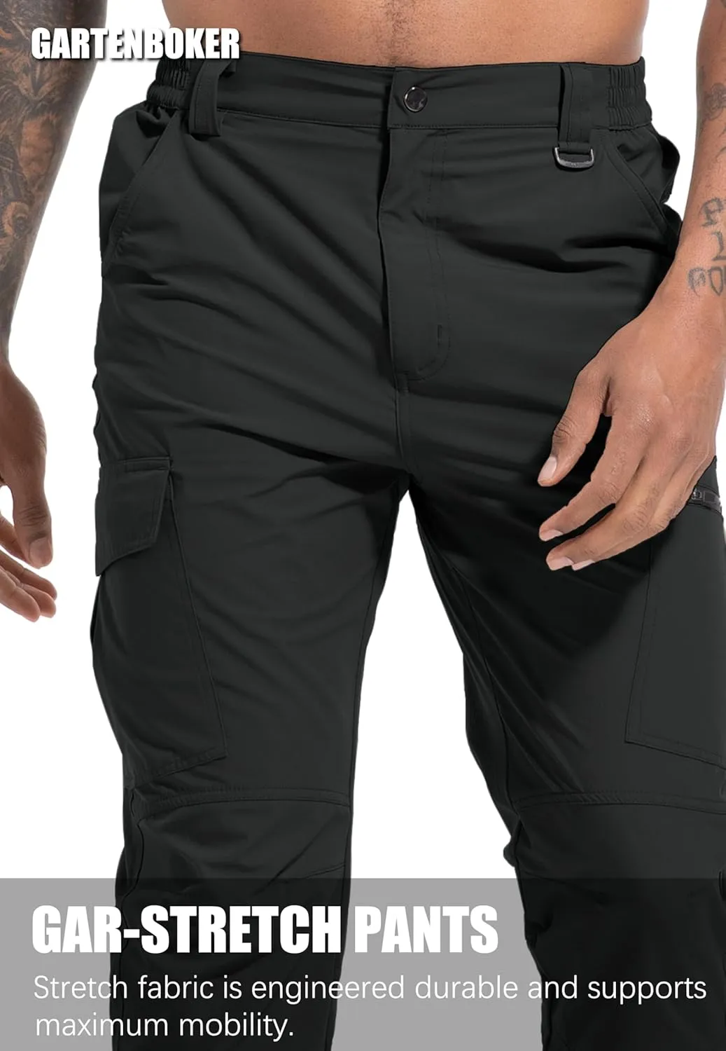 Men's Lightweight Hiking Cargo Work Pants Quick Dry Water Resistant Fishing Travel Climbing Outdoor Stretch Pants