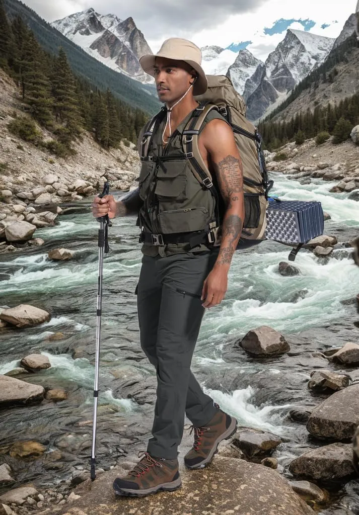 Men's Lightweight Hiking Cargo Work Pants Quick Dry Water Resistant Fishing Travel Climbing Outdoor Stretch Pants