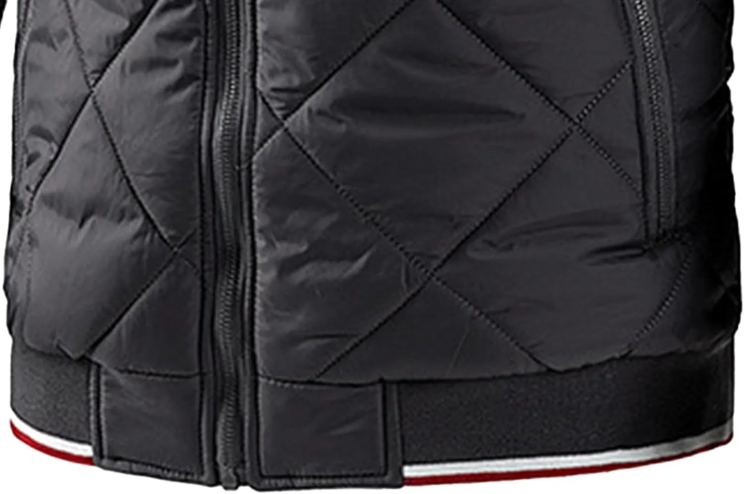 Men's Zip Up Diamond Bomber Jackets Lightweight Casual Cotton Quilted Jacket Warm Padded Coat with Zipper Pocket