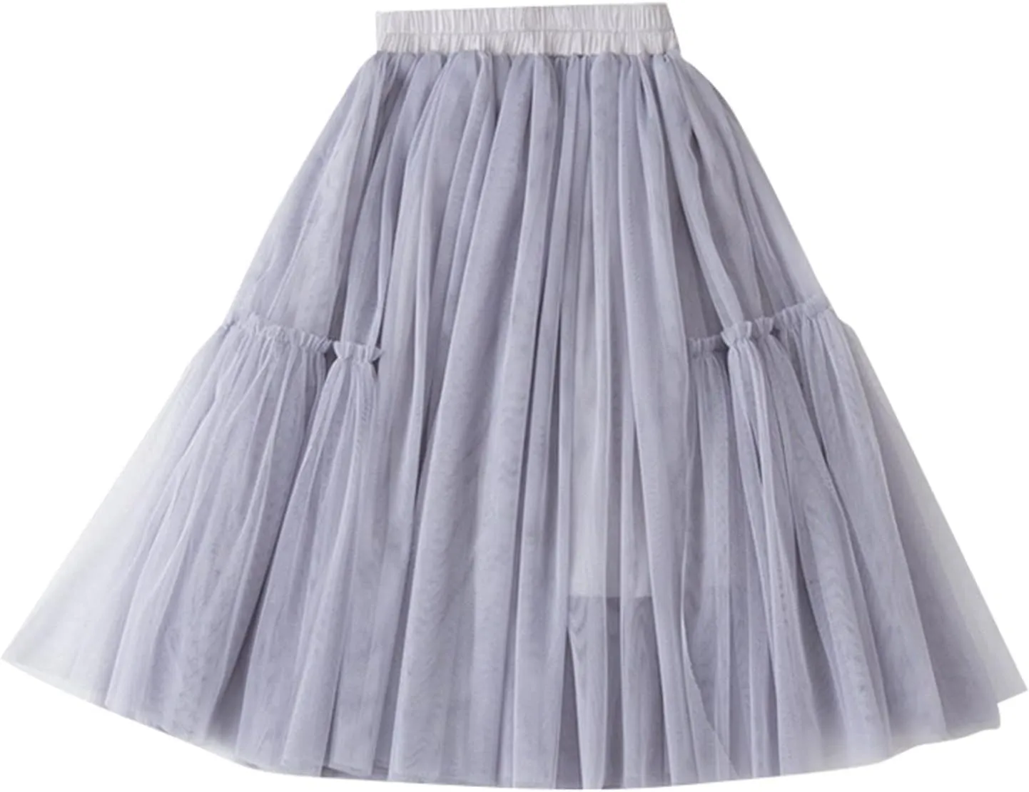 Moonker Little Child Girls Long Skirt Girls Tiered Ruffle Maxi Skirts Girls Soft Skirt Party Girl Skirt Easter