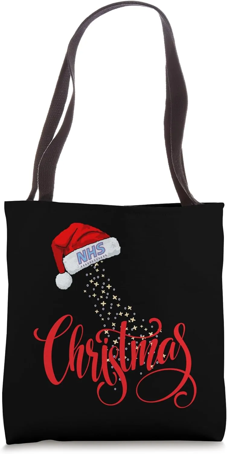 NHS Support Tees Fun Christmas Nurse Doctor Tote Bag