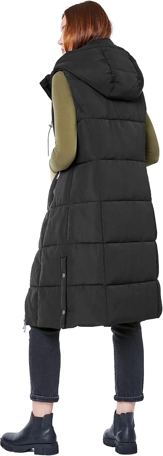 NUTEXROL Women's Winter Puffer Quilted Long Vest Thicken Warm Down Sleeveless Jackets Coat