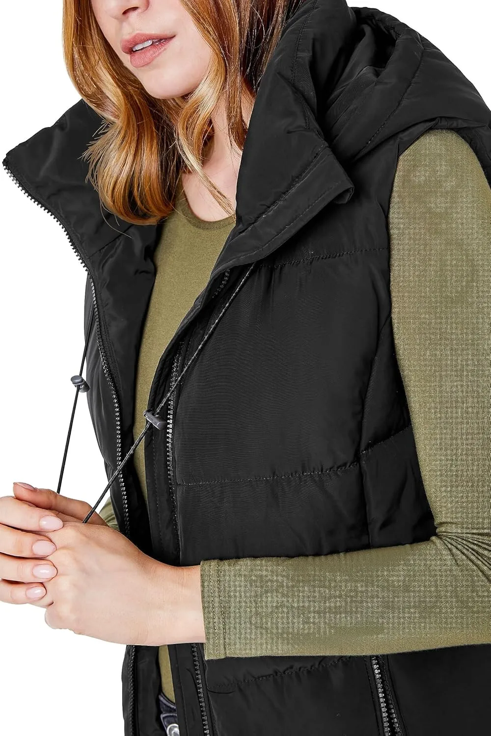 NUTEXROL Women's Winter Puffer Quilted Long Vest Thicken Warm Down Sleeveless Jackets Coat