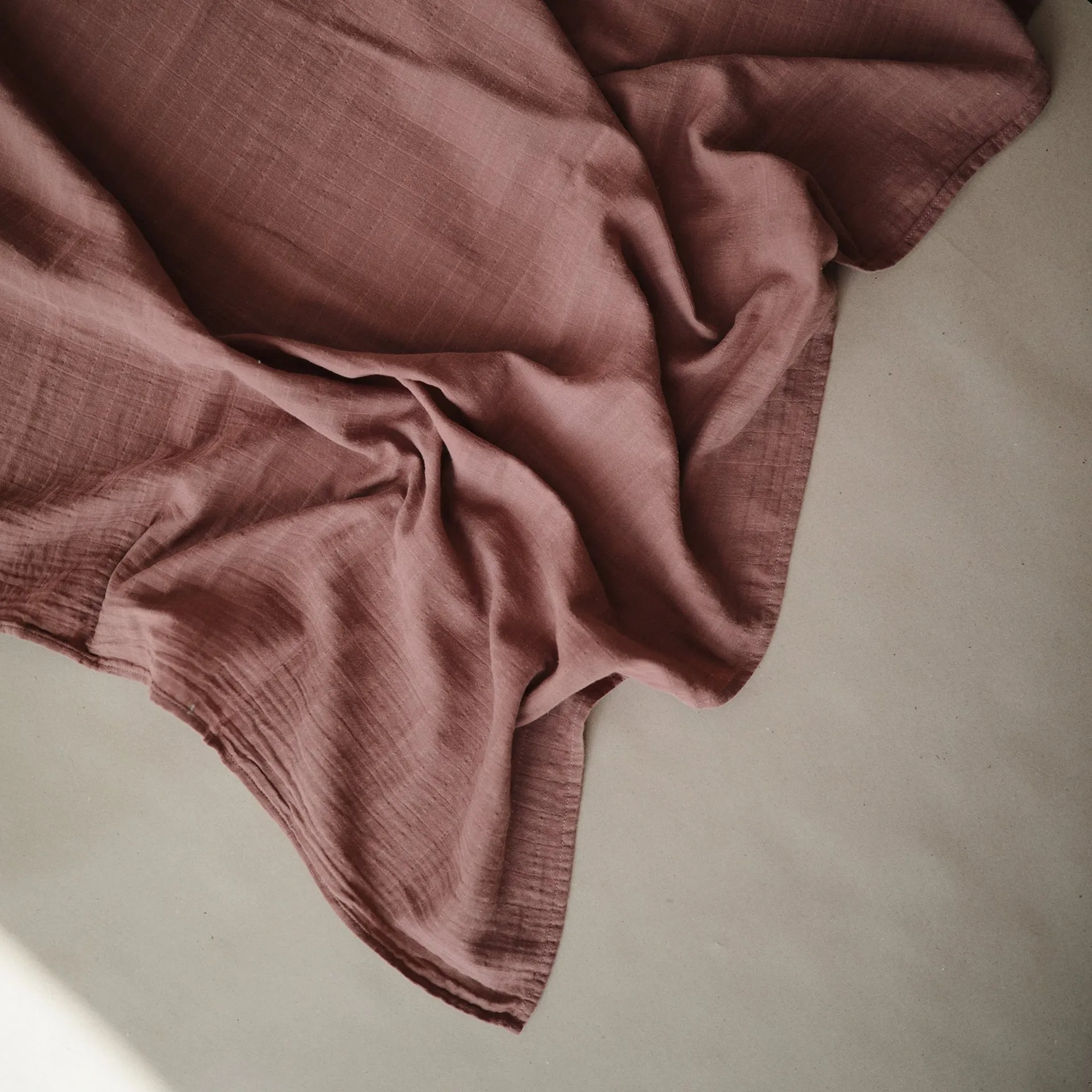 Organic Cotton Muslin Swaddle Blanket | Cedar