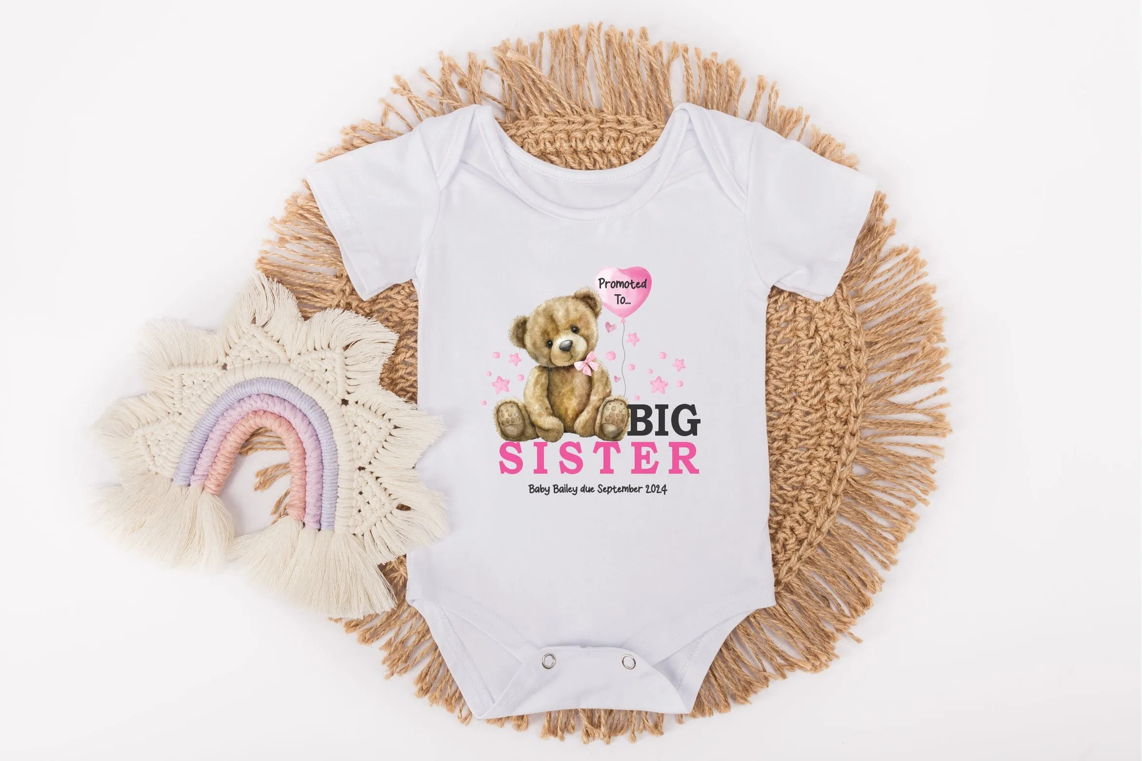 Personalised Big Brother, Big Sister announcement T-shirt, Vest or Rompersuit