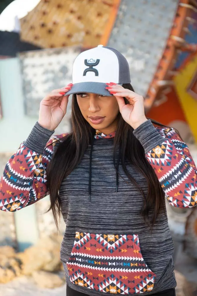 "Summit" Charcoal w/Aztec Pattern Hoody