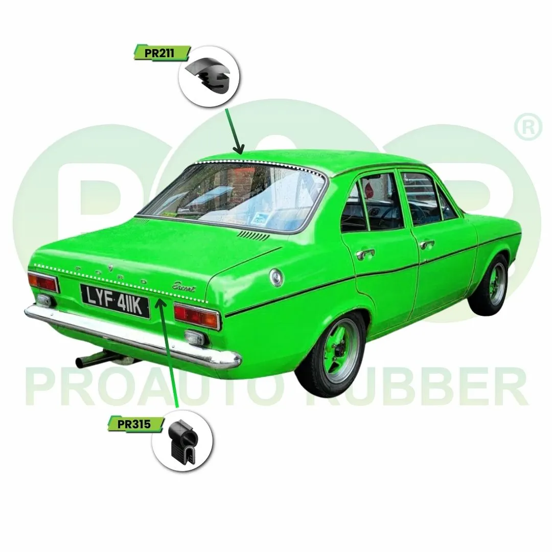 Rubber Kit For Ford Escort Mk1 & Mk2 4 Door