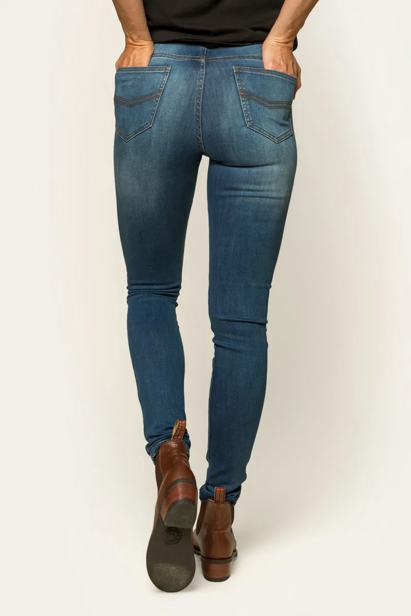 Sammy Womens High Rise Skinny Jeans - Vintage Blue Wash