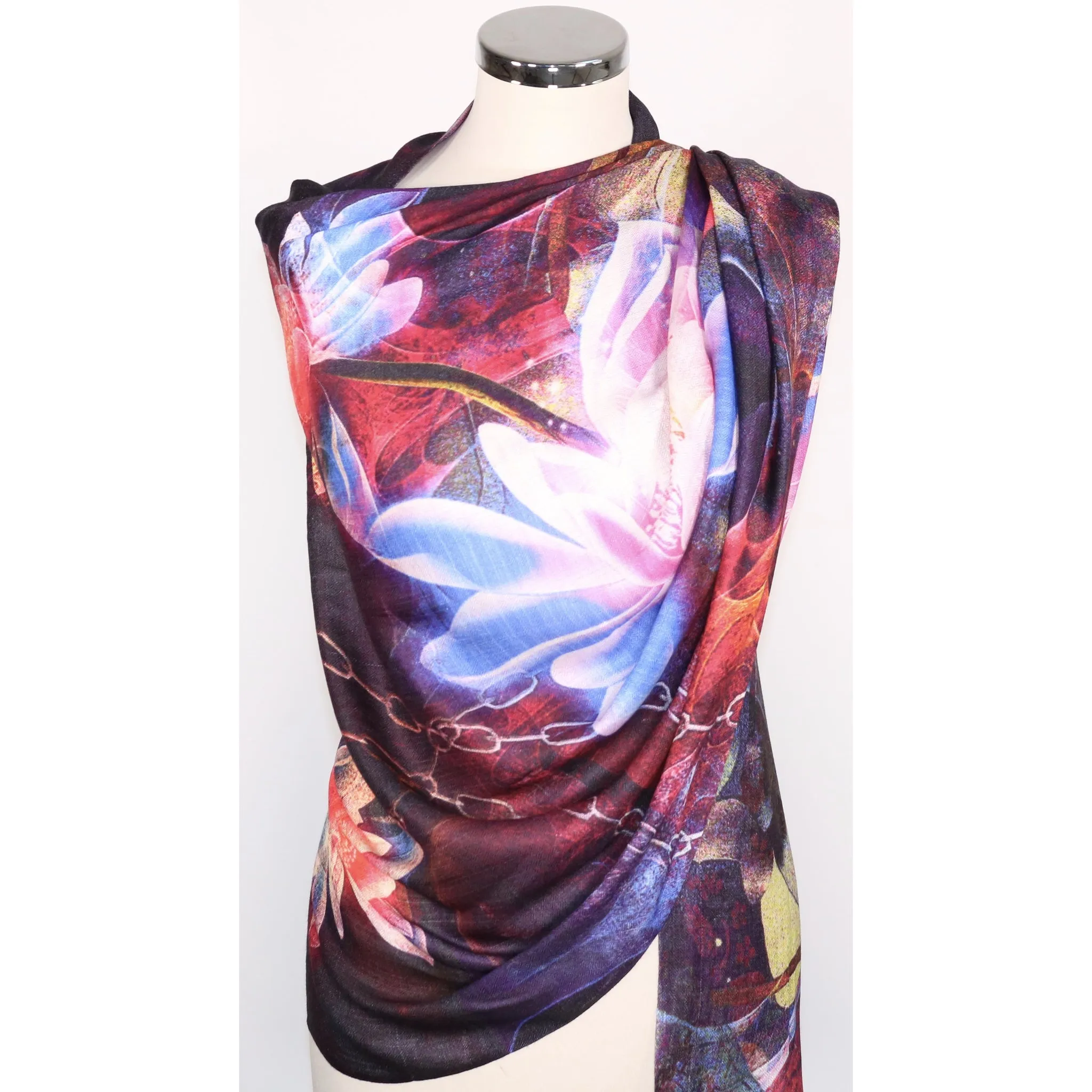 Scarf With Digital Floral  Print