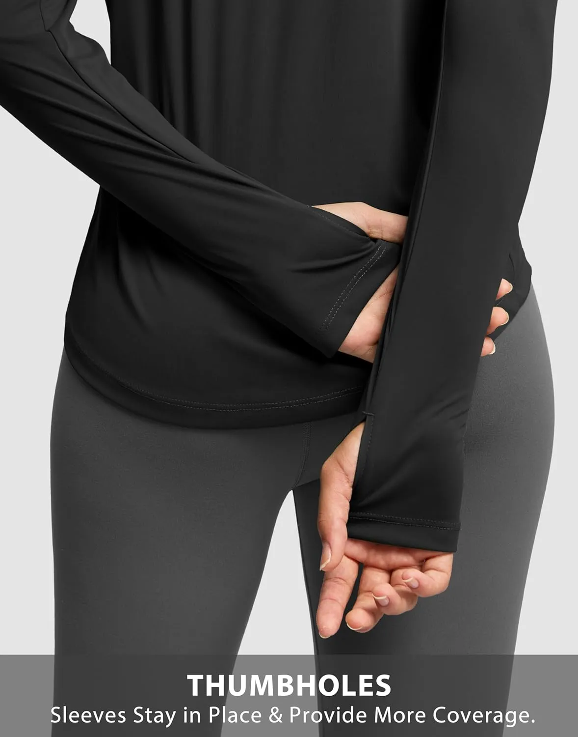 Soothfeel Lightweight Long Sleeve Workout Tops for Women Gym Running Athletic UPF 50  Sun Shirts Tees Moisture Wicking