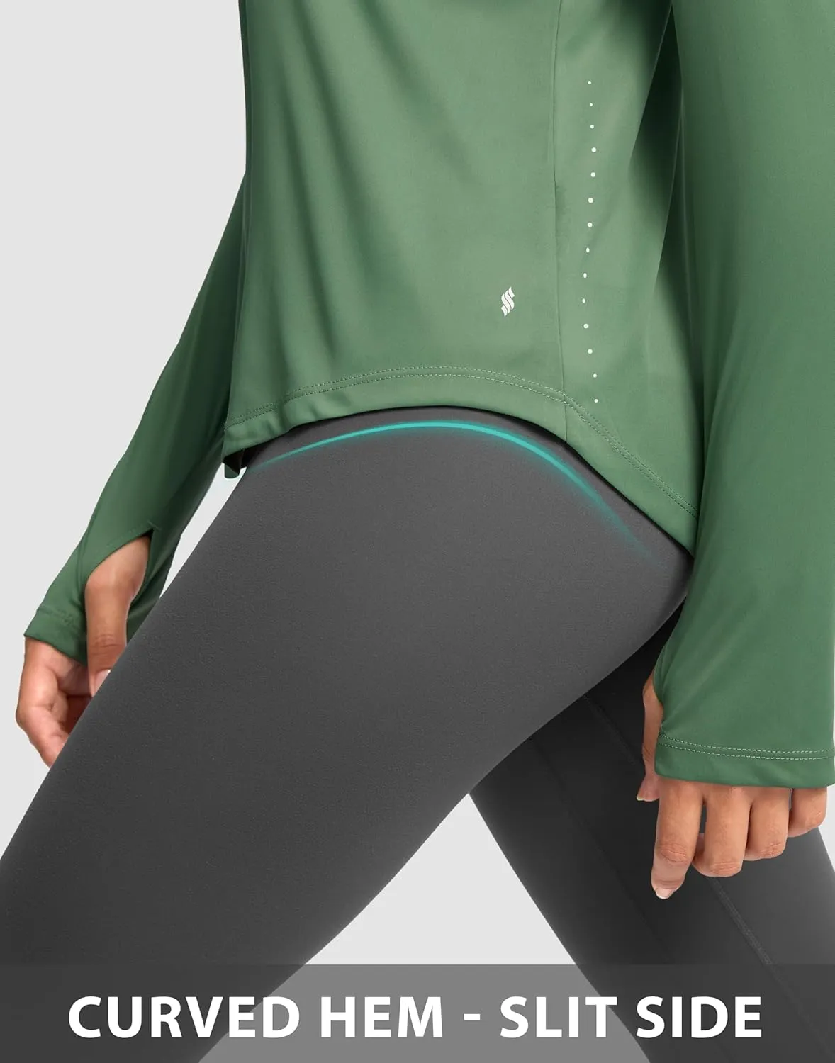 Soothfeel Lightweight Long Sleeve Workout Tops for Women Gym Running Athletic UPF 50  Sun Shirts Tees Moisture Wicking