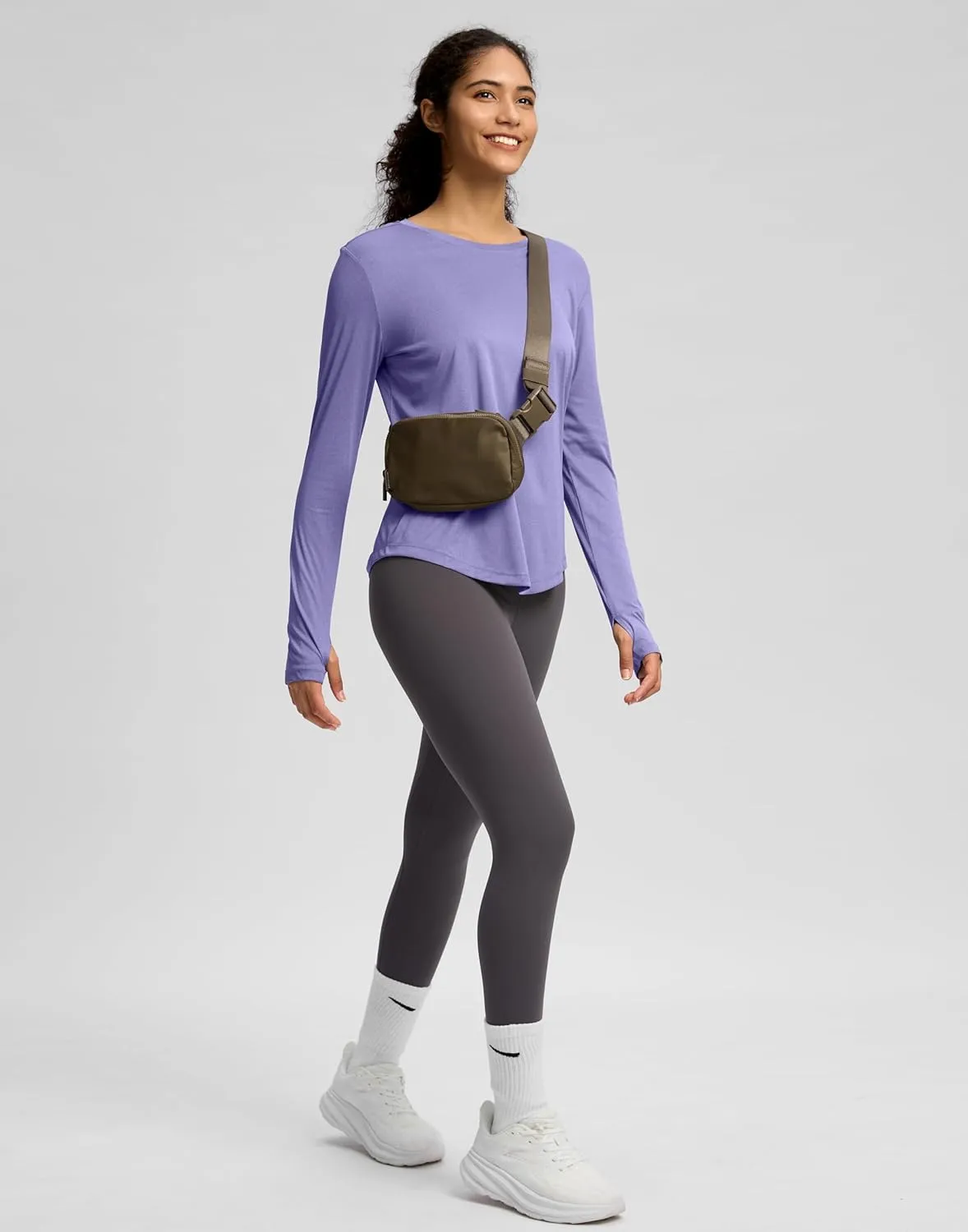 Soothfeel Lightweight Long Sleeve Workout Tops for Women Gym Running Athletic UPF 50  Sun Shirts Tees Moisture Wicking