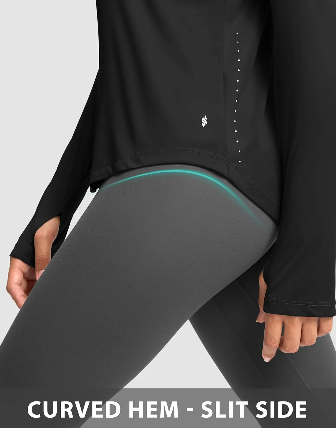 Soothfeel Lightweight Long Sleeve Workout Tops for Women Gym Running Athletic UPF 50  Sun Shirts Tees Moisture Wicking