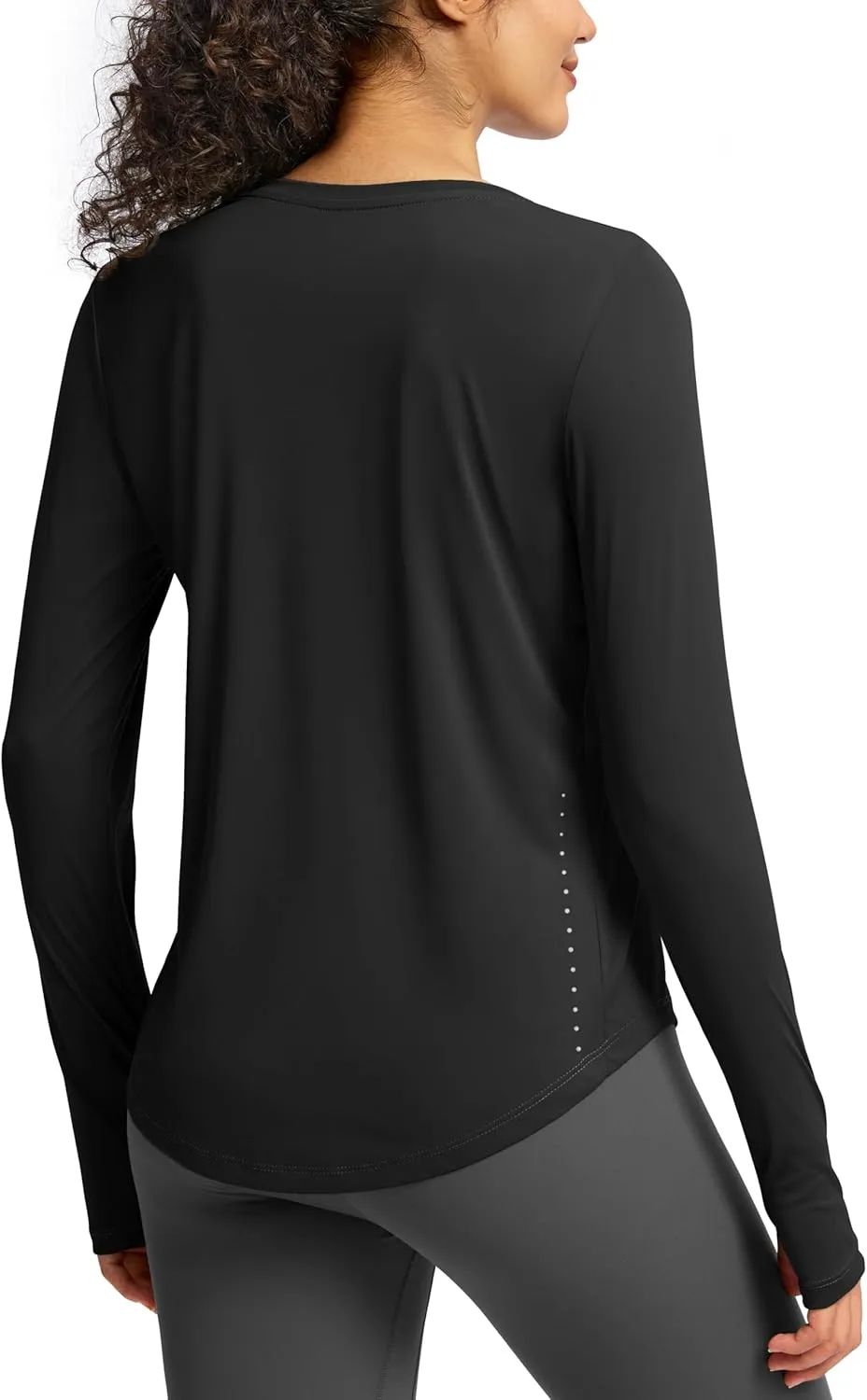 Soothfeel Lightweight Long Sleeve Workout Tops for Women Gym Running Athletic UPF 50  Sun Shirts Tees Moisture Wicking