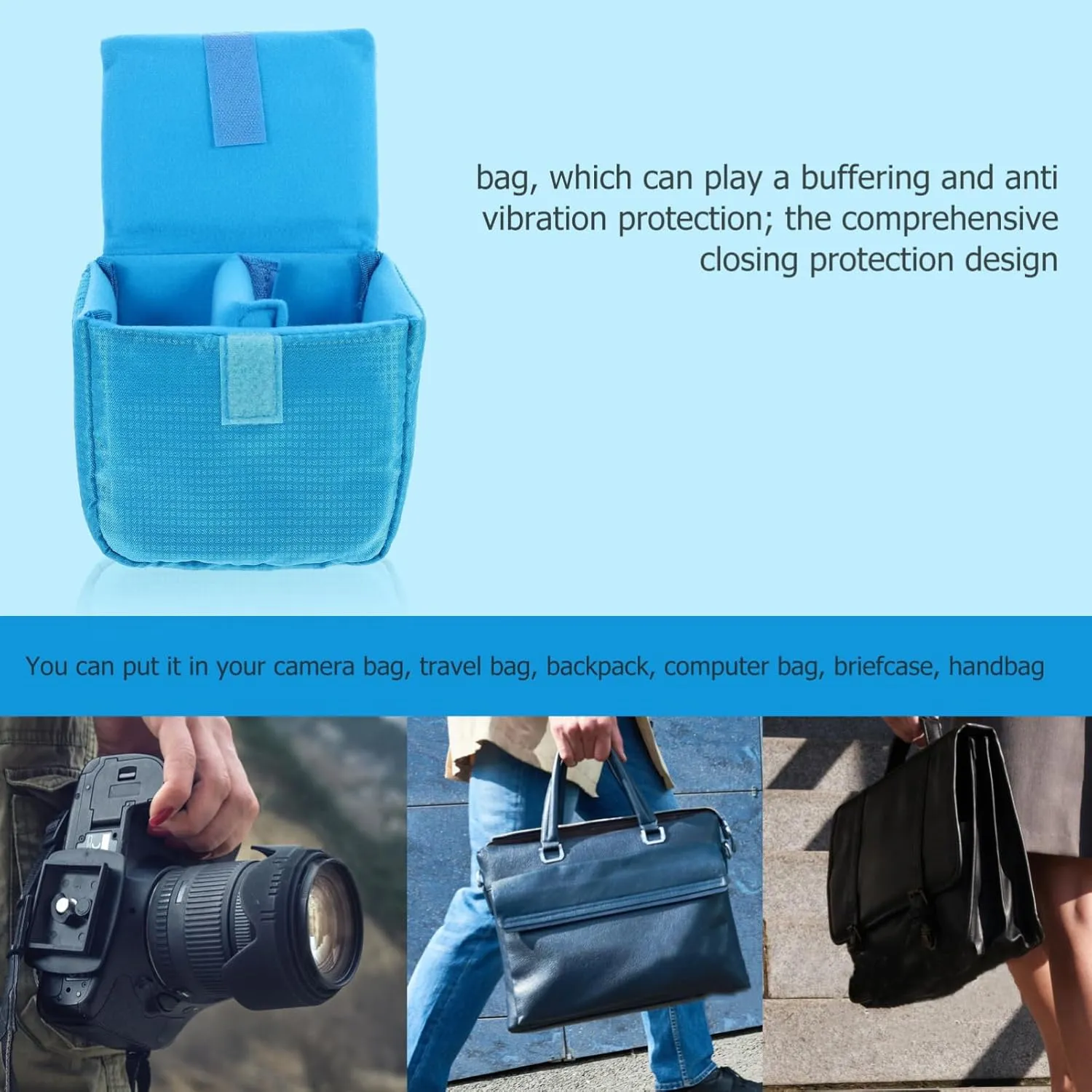 Vaguelly Shockproof Lens Pouch Bag for DSLR Camera Accessories Durable Design Flexible Vibration Protection for Photography Storage and Travel