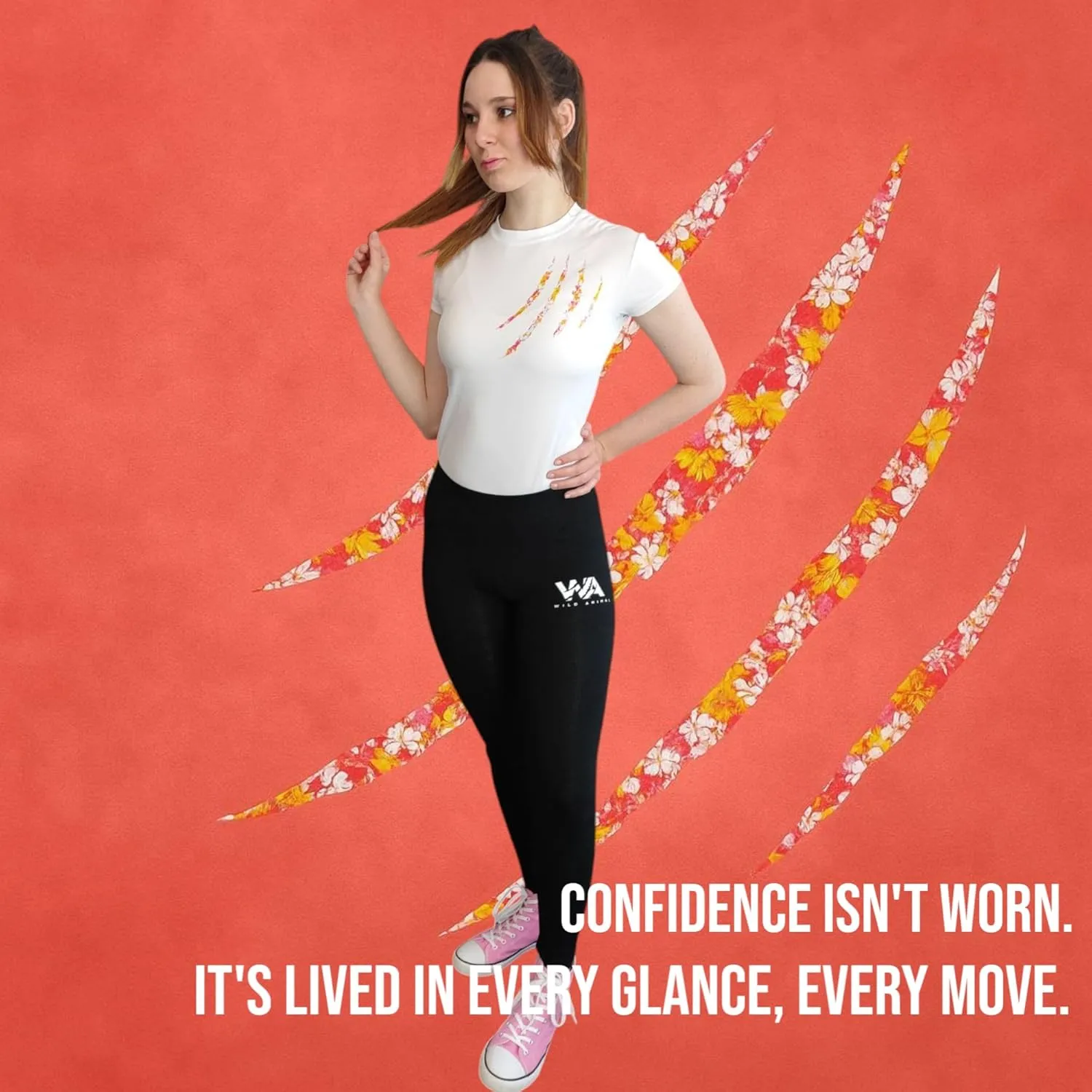 Wild Animal Women's Workout Shirts - Quick Dry, Breathable Gym Tops, Short Sleeve Athletic T-Shirts for Yoga & Fitness