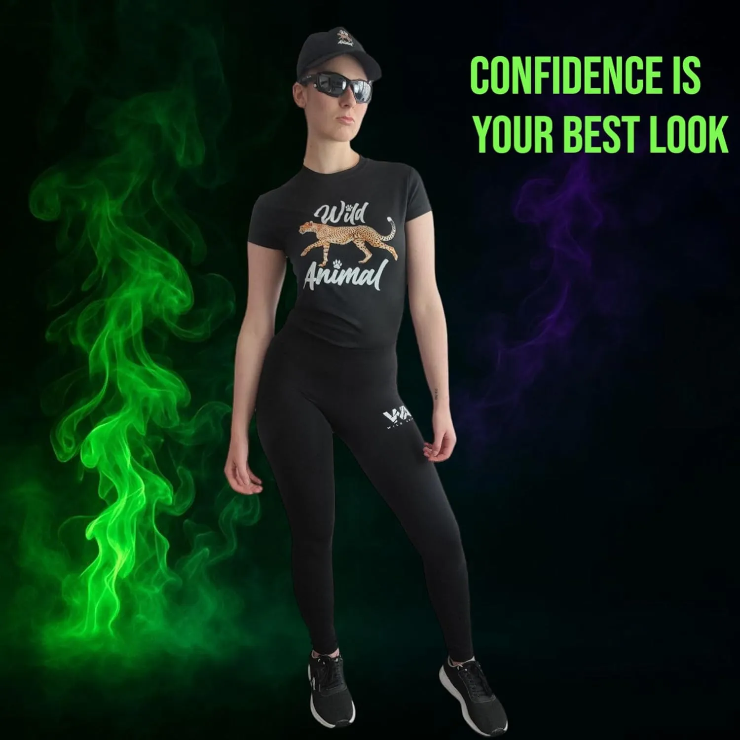 Wild Animal Women's Workout Shirts - Quick Dry, Breathable Gym Tops, Short Sleeve Athletic T-Shirts for Yoga & Fitness