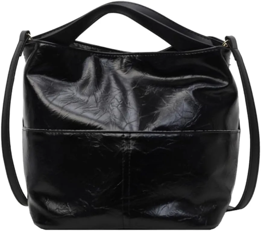 Women Handbag Genuine Leather Soft Bucket Bag