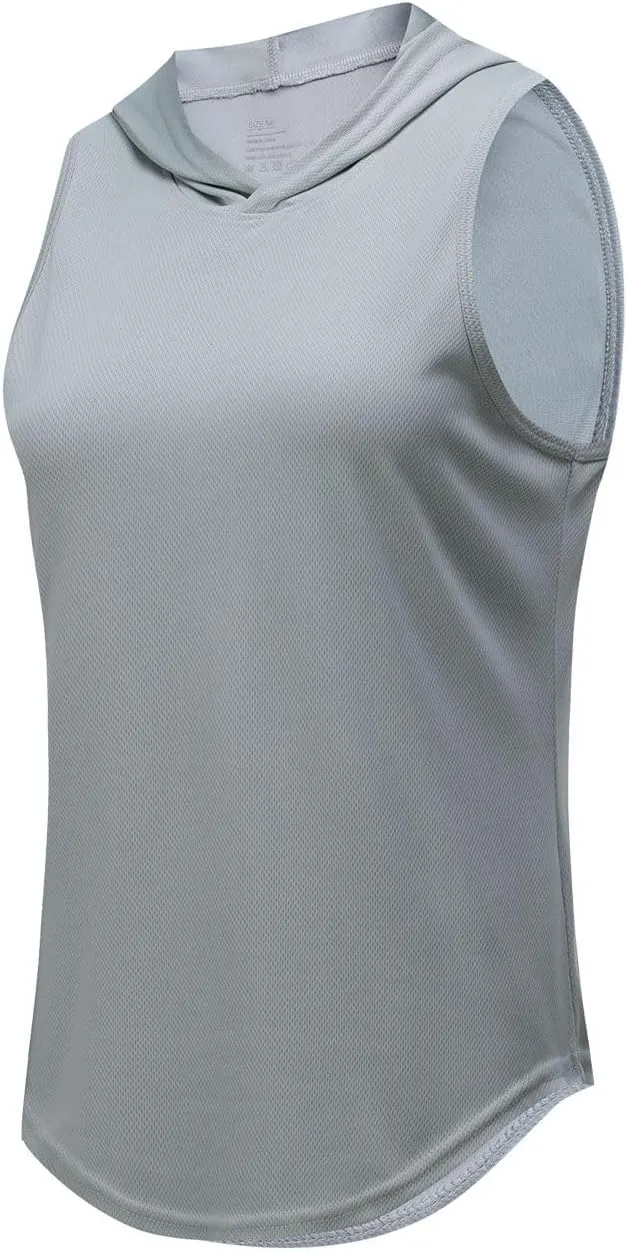 Women's Activewear Tank Tops Workout Sleeveless Hooded Tanks Camis Quickly Dry Gym Running Yoga Active Shirts Tees