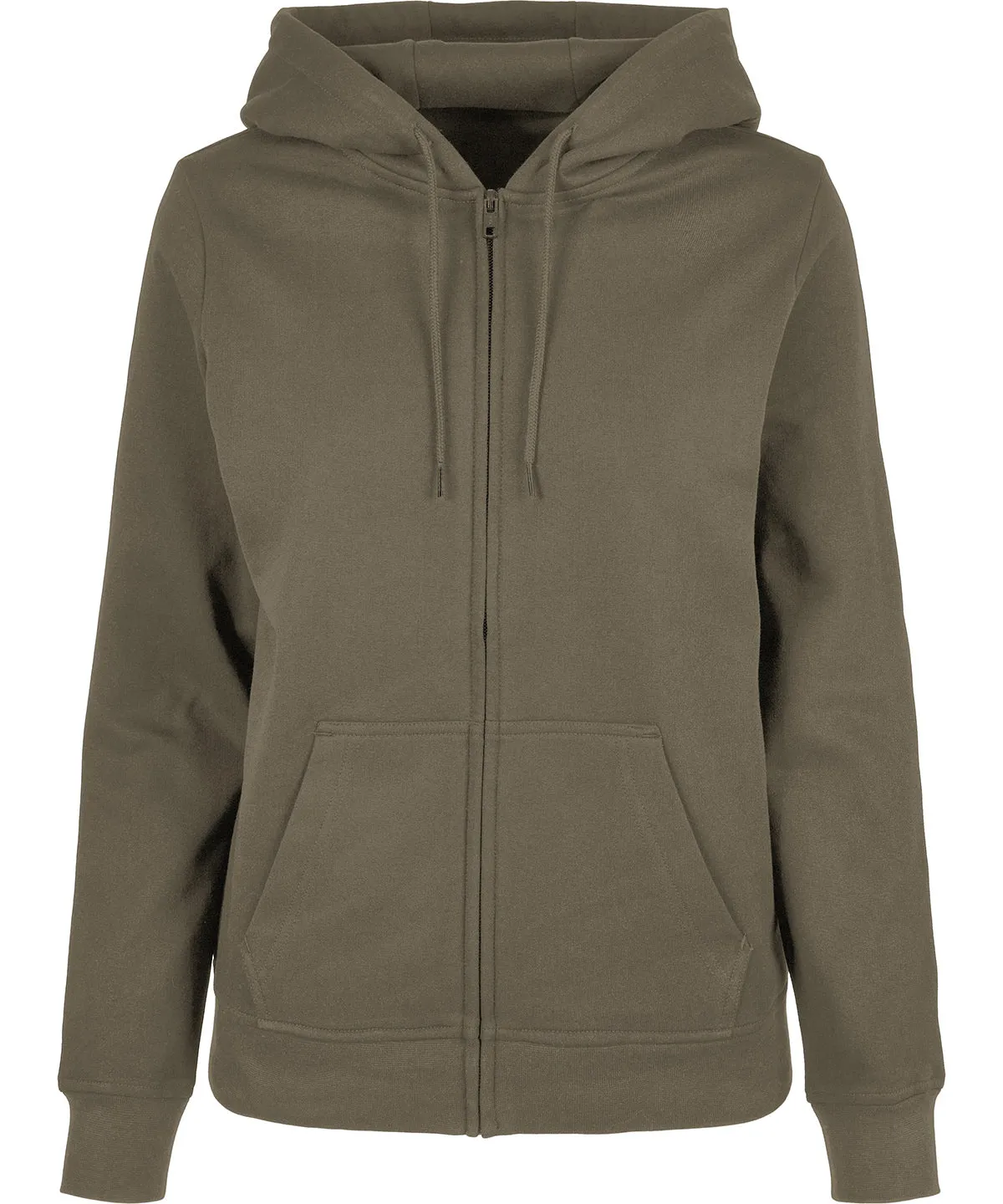 Womens basic zip hoodie | Olive