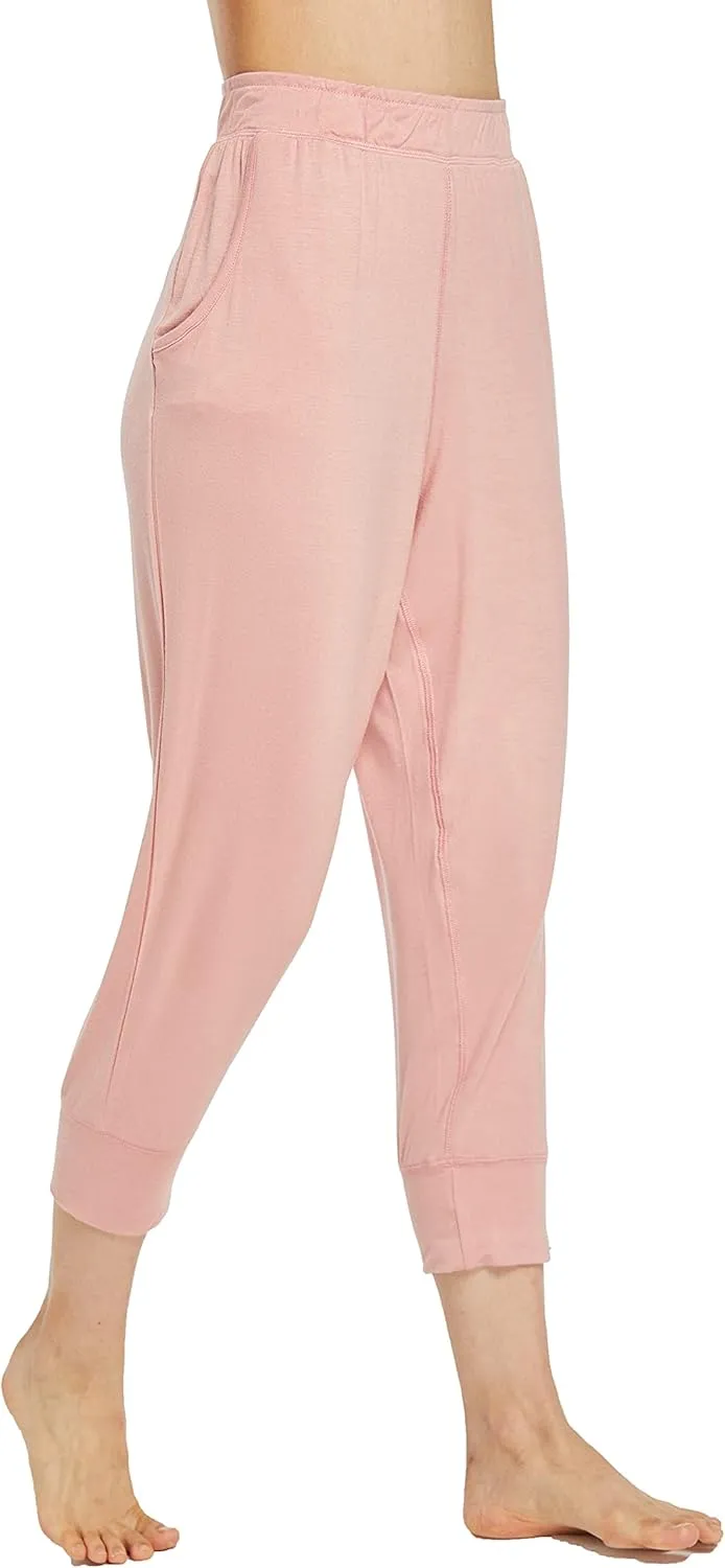Womens Casual Stretch Cotton Pajama Pants Simple Lounge Pants