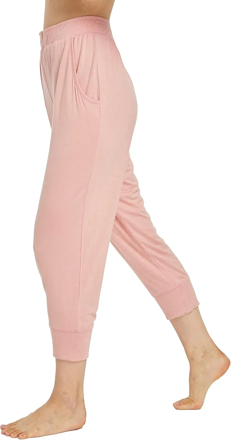 Womens Casual Stretch Cotton Pajama Pants Simple Lounge Pants