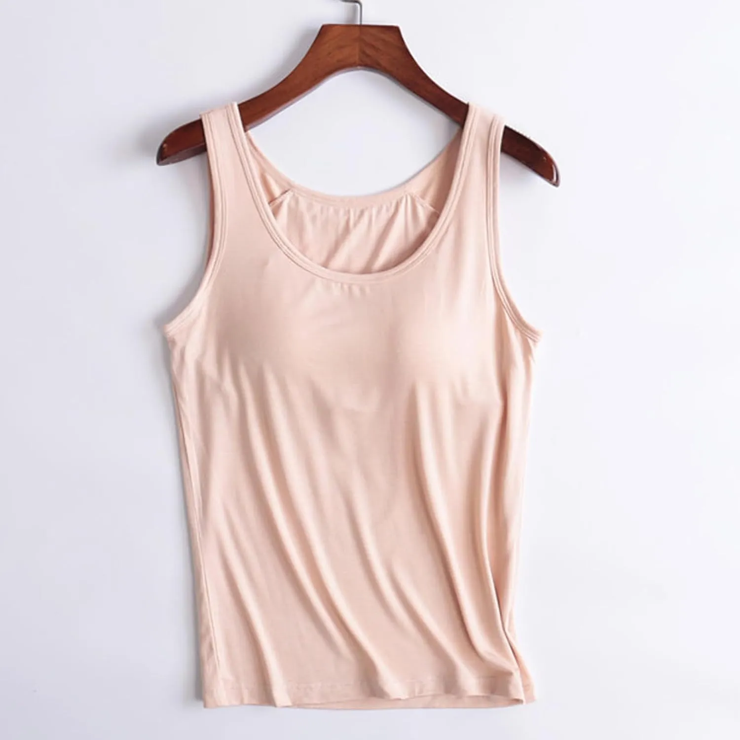 Womens Tank Tops with Built in Bra Padded Loose Sleeveless Shirts Comfy Soft Camisole Summer Lightweight Tops