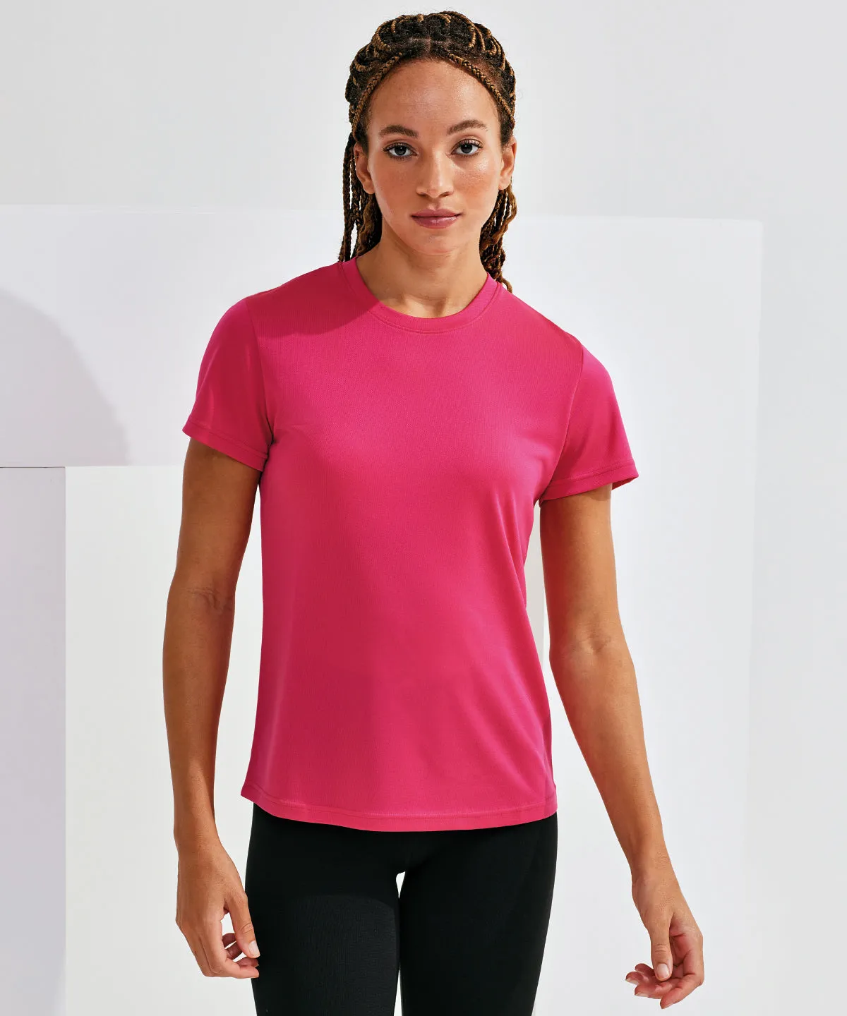 Womens TriDri® textured recycled tee | Cool Grey