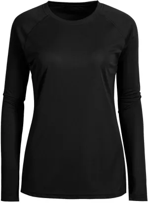 Womens Workout Shirts Long Sleeve Crew Neck T Shirt Slim Fit Sports Running Shirts Breathable Athletic Tops