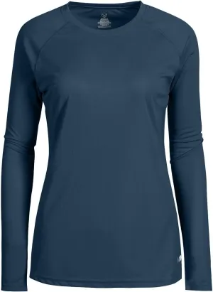 Womens Workout Shirts Long Sleeve Crew Neck T Shirt Slim Fit Sports Running Shirts Breathable Athletic Tops