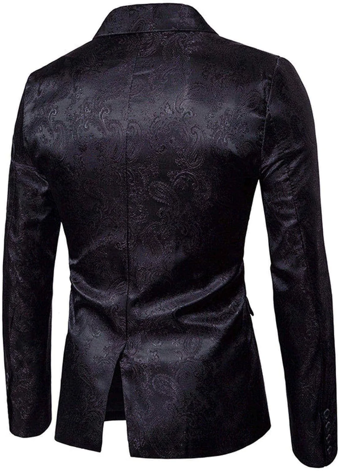WUAI-Men Casual Suit Blazer Jackets Lightweight Tailored One Button Work Business Sport Coat Outwear Tops
