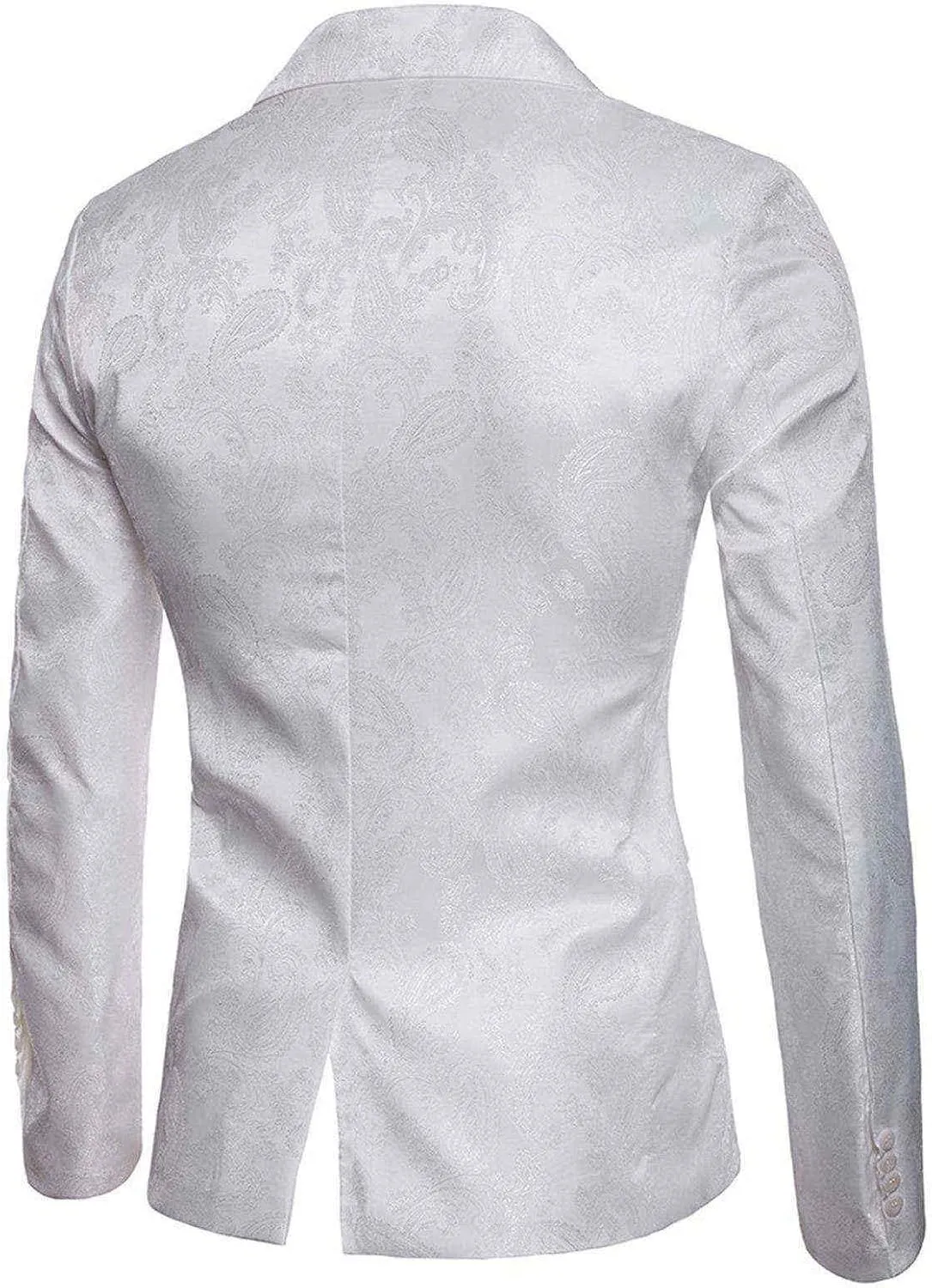 WUAI-Men Casual Suit Blazer Jackets Lightweight Tailored One Button Work Business Sport Coat Outwear Tops