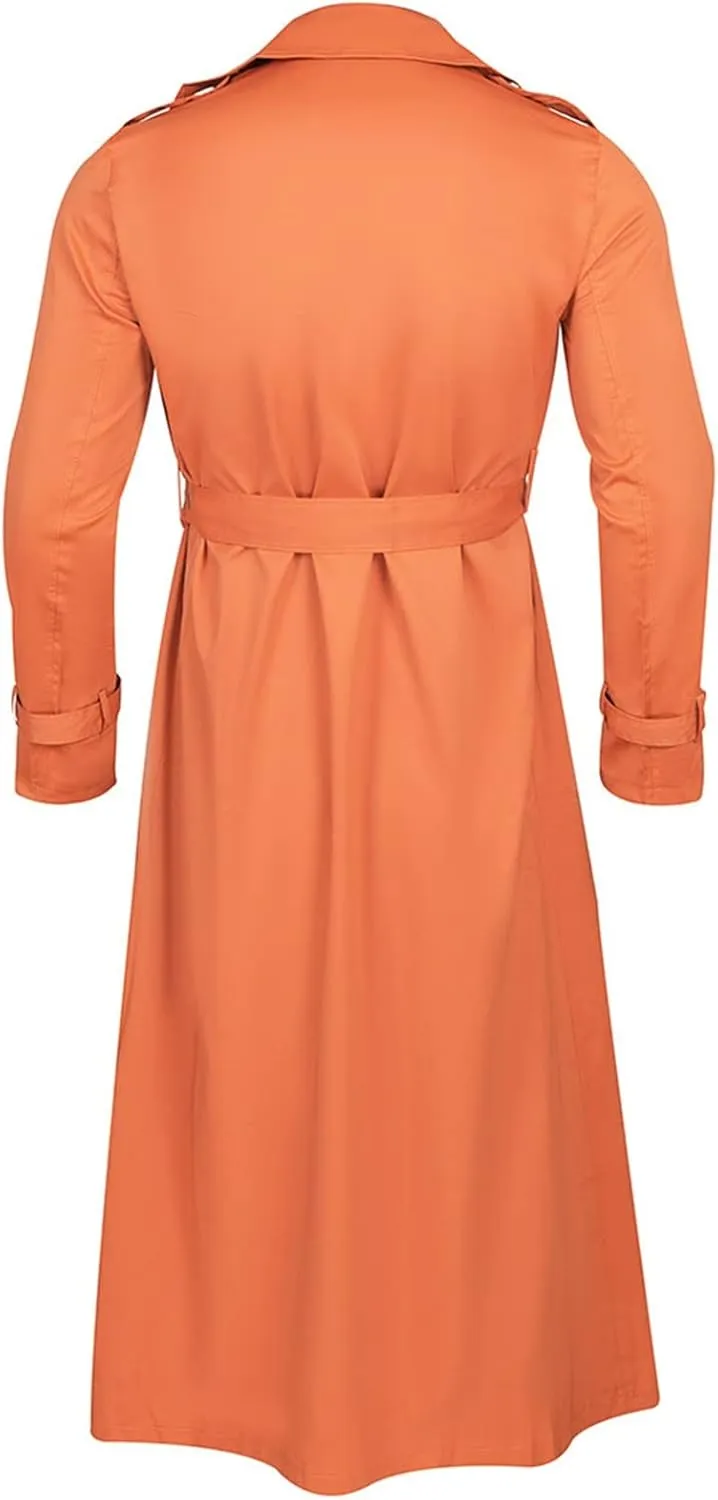 Ymosrh Mens Coats and Jackets Fashion Full Length Trench Coat Long Wool Overcoat Winter Coats Jackets Plus Size